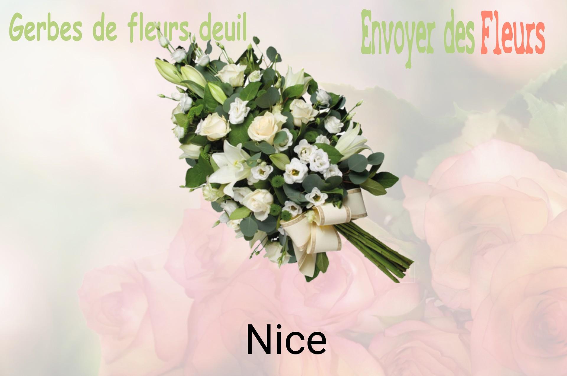 Gerbe de fleurs de deuil livrée à Nice